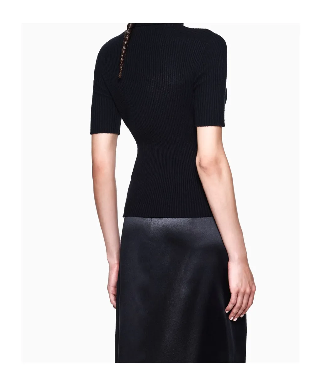Ribbed Turtleneck Top