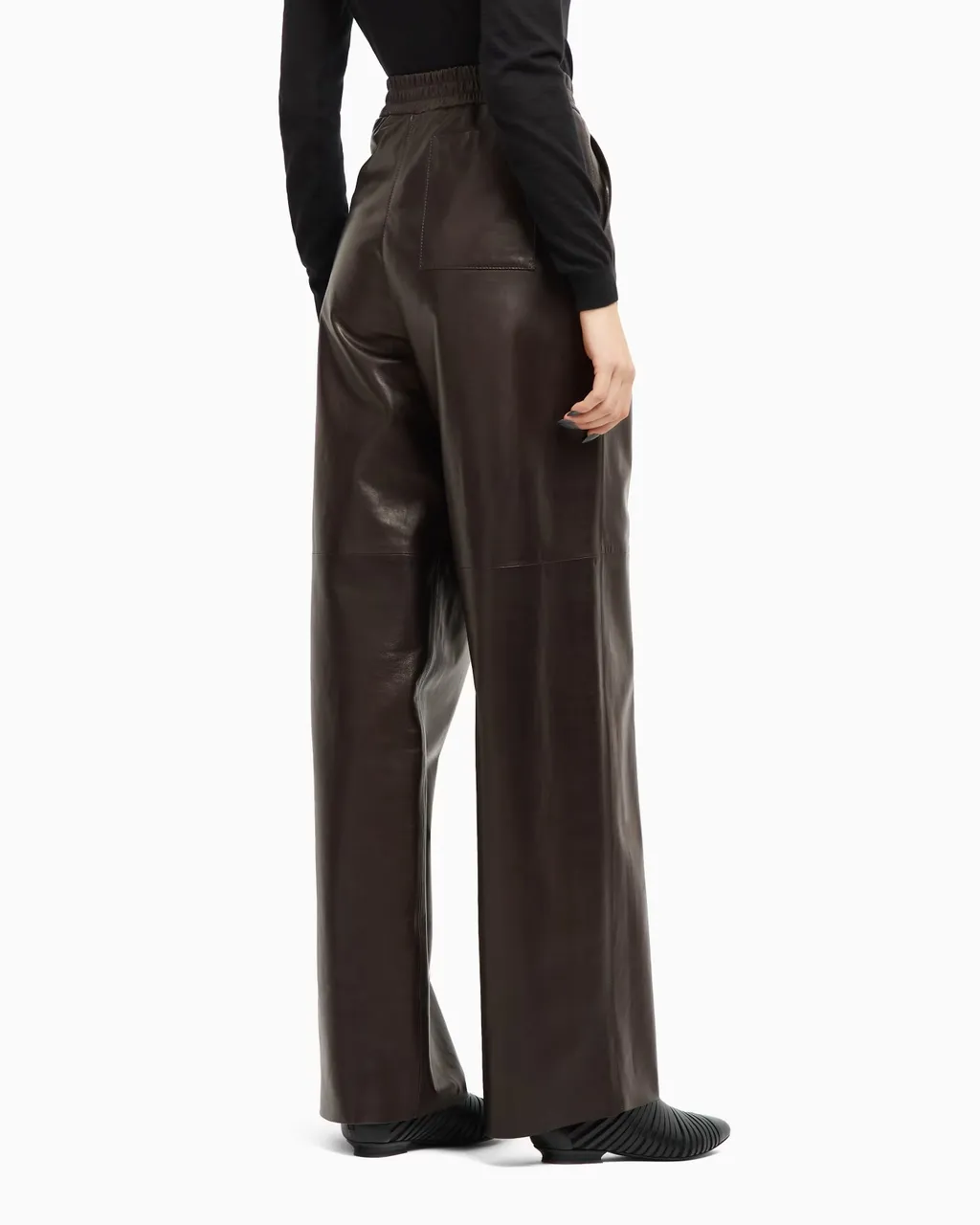 Elasticated Wide-Leg Trousers