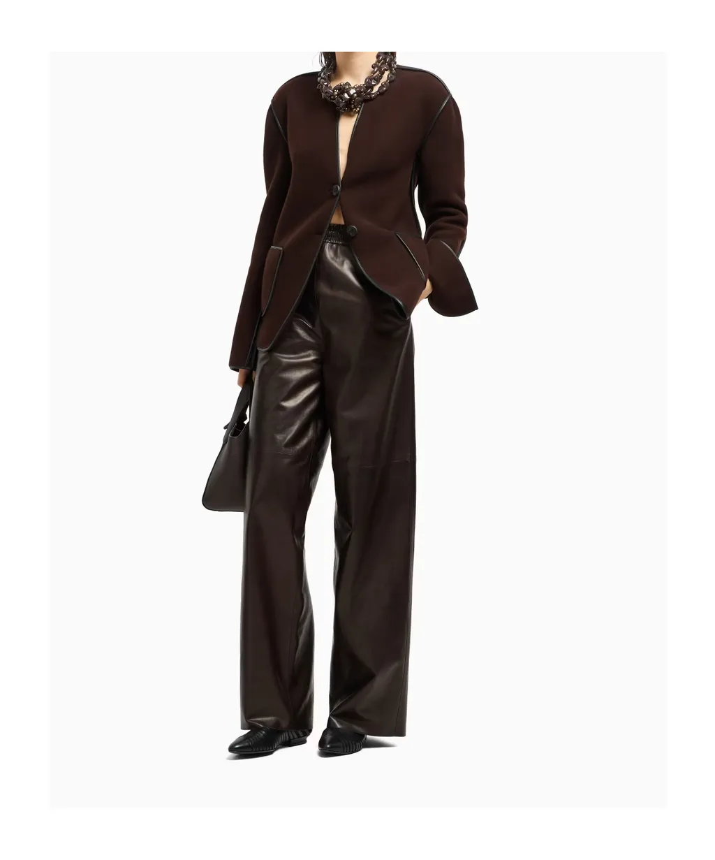Elasticated Wide-Leg Trousers