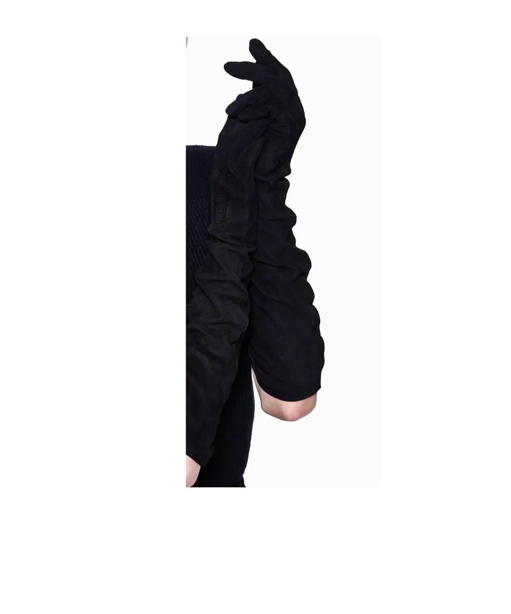 Long Suede Gloves