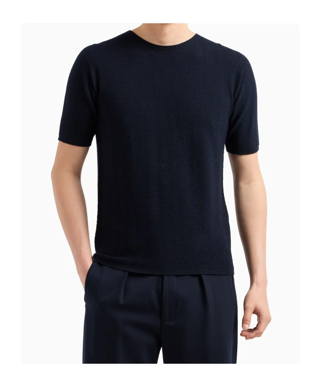 Chevron Virgin Wool Crew-Neck Jumper