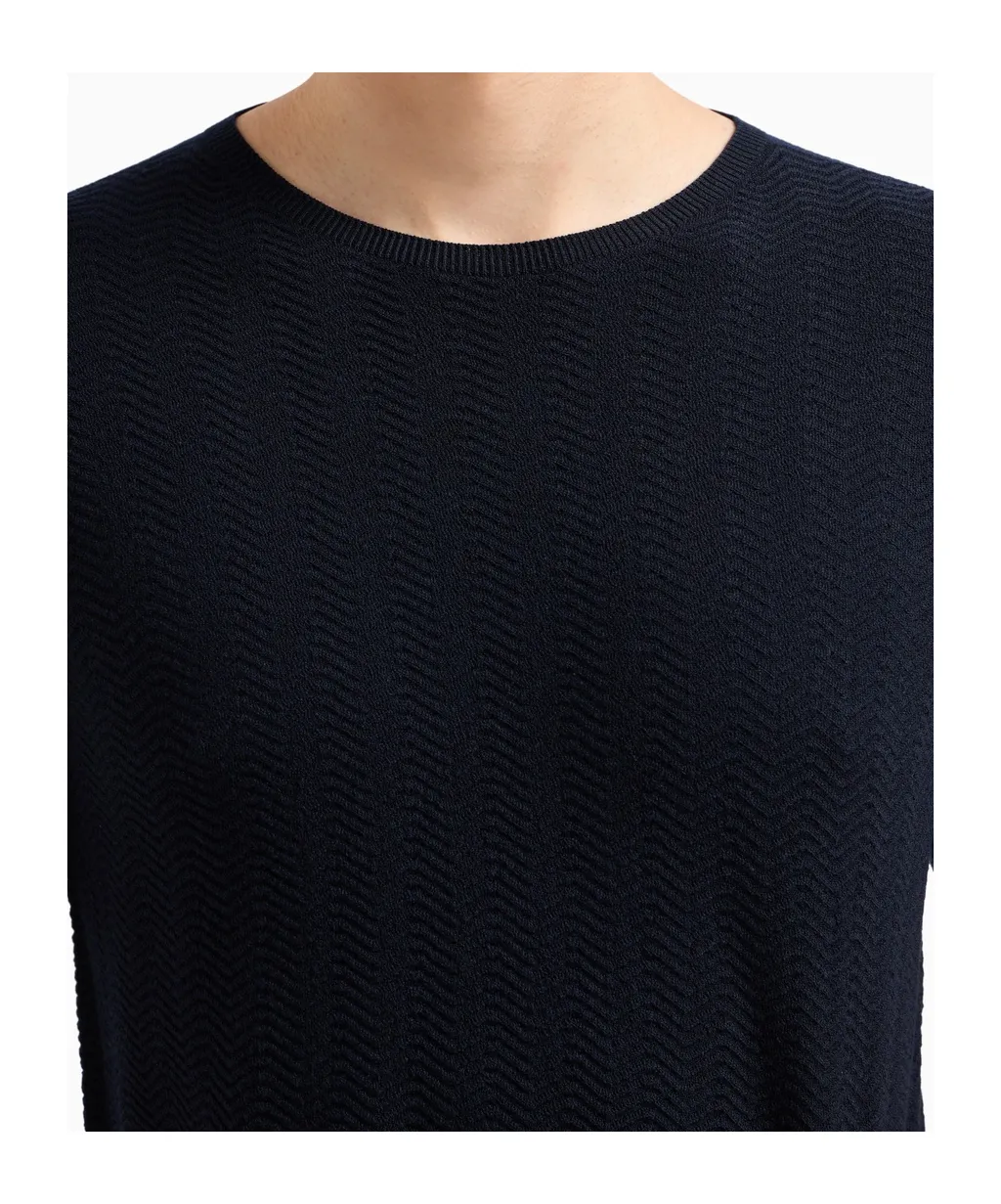 Chevron Virgin Wool Crew-Neck Jumper