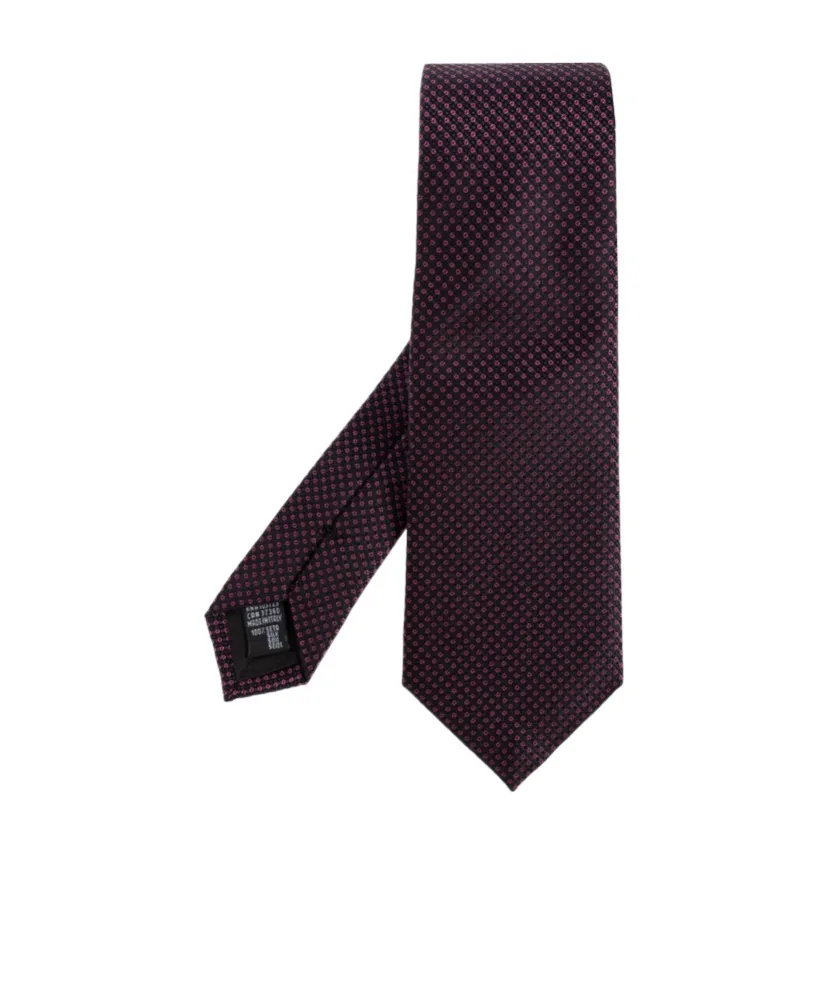 Micro-Pattern Silk Tie