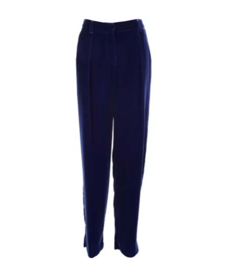 Mid Rise Velvet Trousers