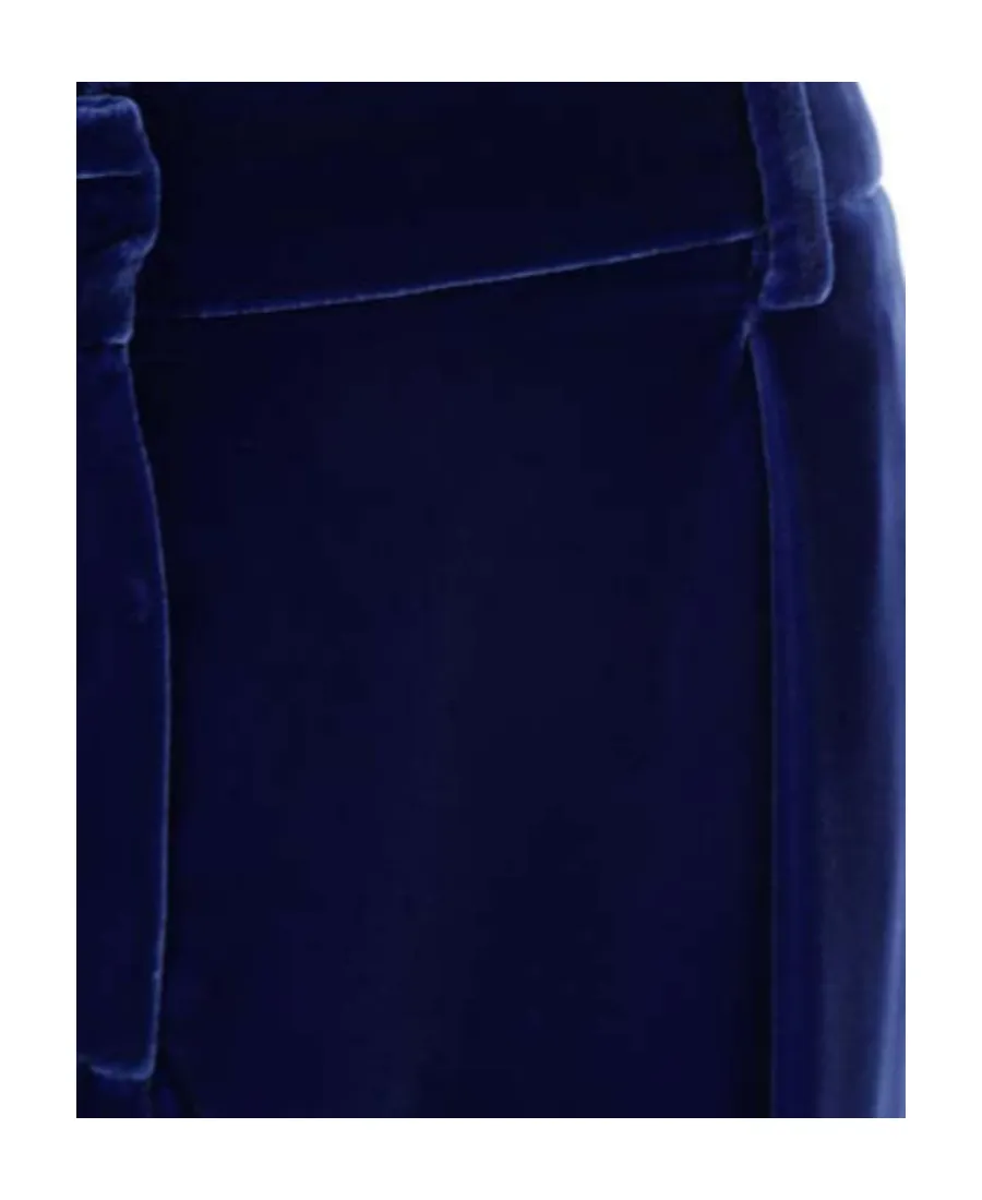 Mid Rise Velvet Trousers