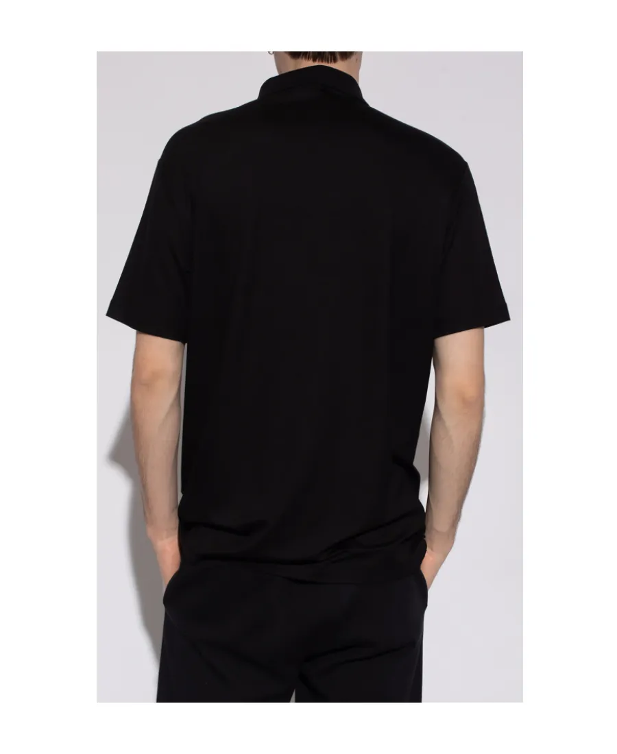 Embroidered-Logo Short-Sleeved Polo Shirt