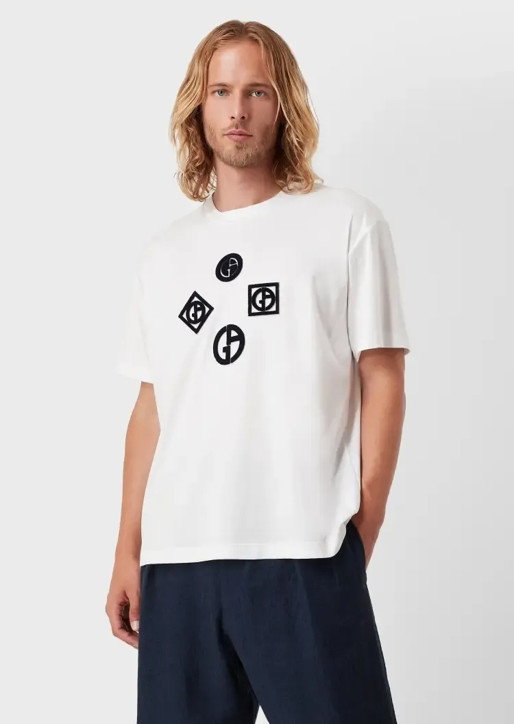 Logo-Patch Cotton T-Shirt