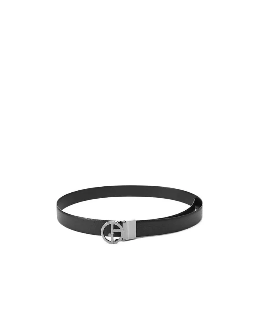 Pebbled-Effect Buckled Belt