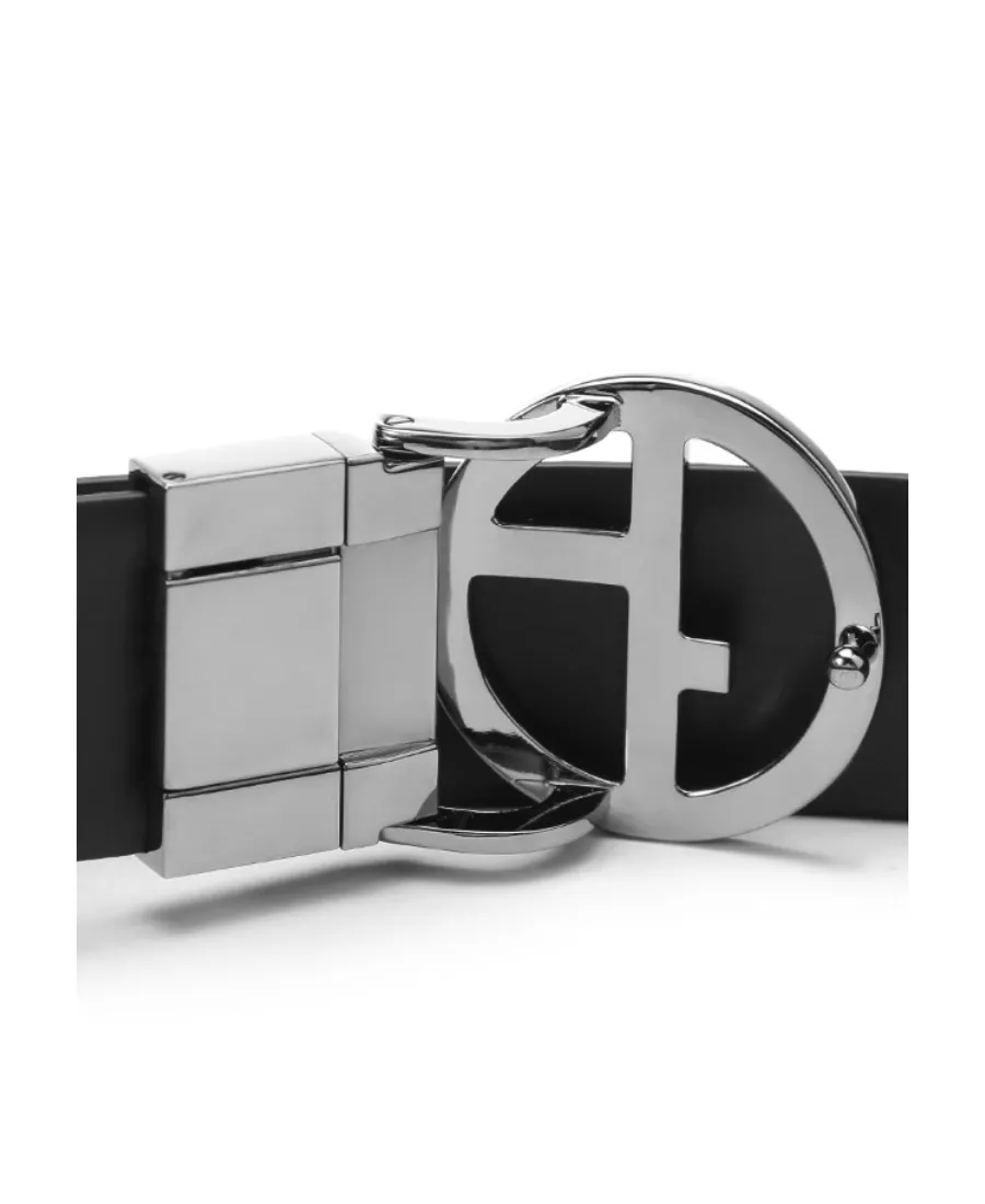 Pebbled-Effect Buckled Belt