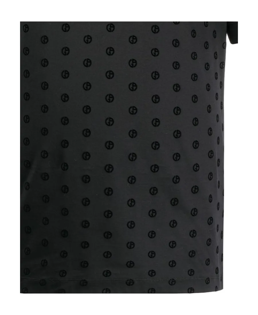 Monogram Patterned Short-Sleeved Polo Shirt