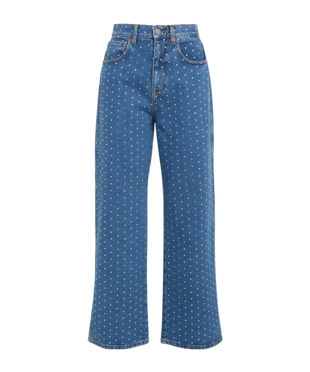 Crystal-Embellished Jeans