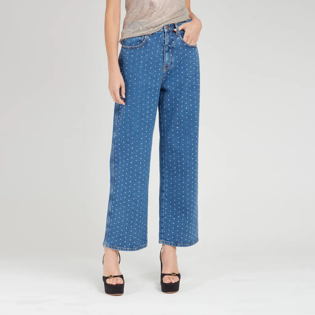 Crystal-Embellished Jeans