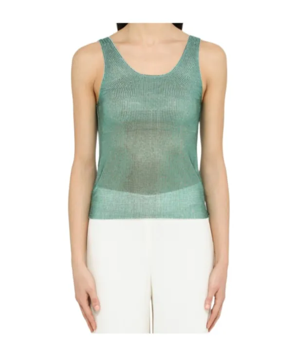Rhinestone-Embellished Tank Top