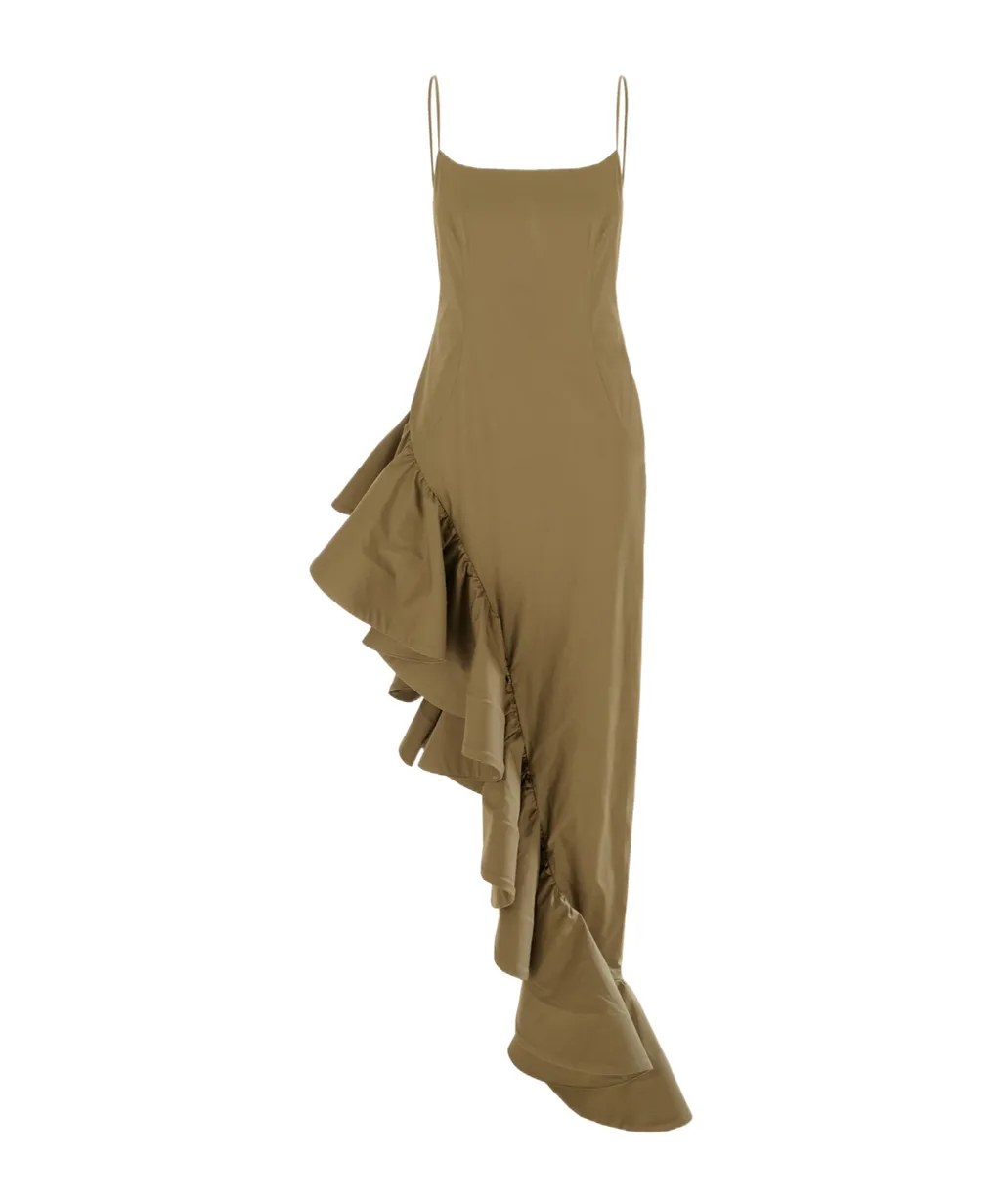 Ruffle-Detail Maxi Dress