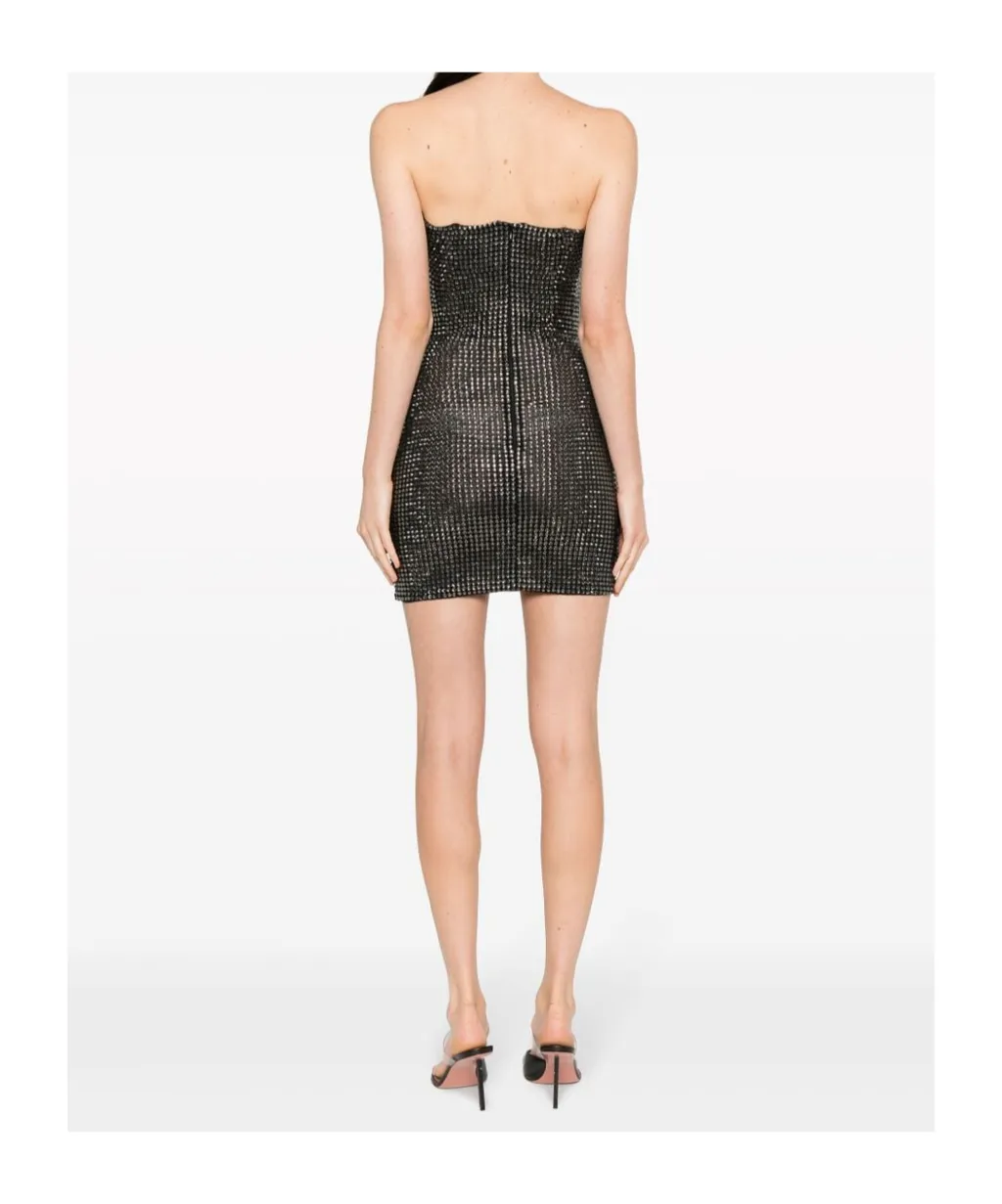 Off-Shoulder Stud-Embellished Minidress