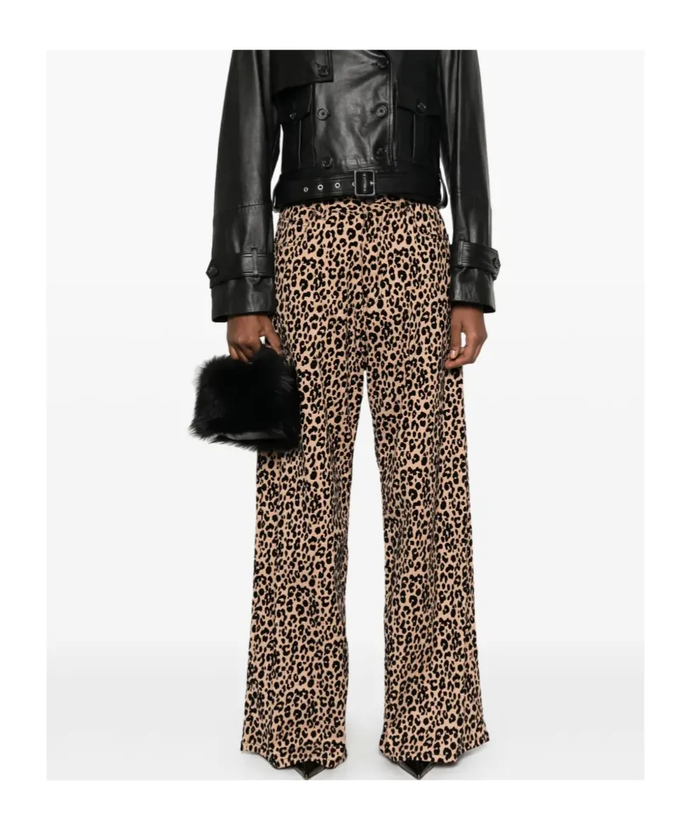 Leopard-Print Jeans