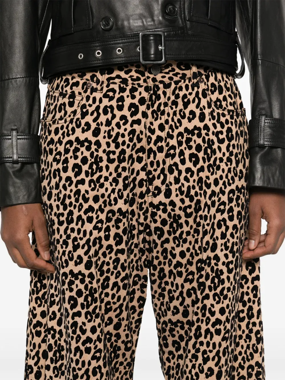 Leopard-Print Jeans