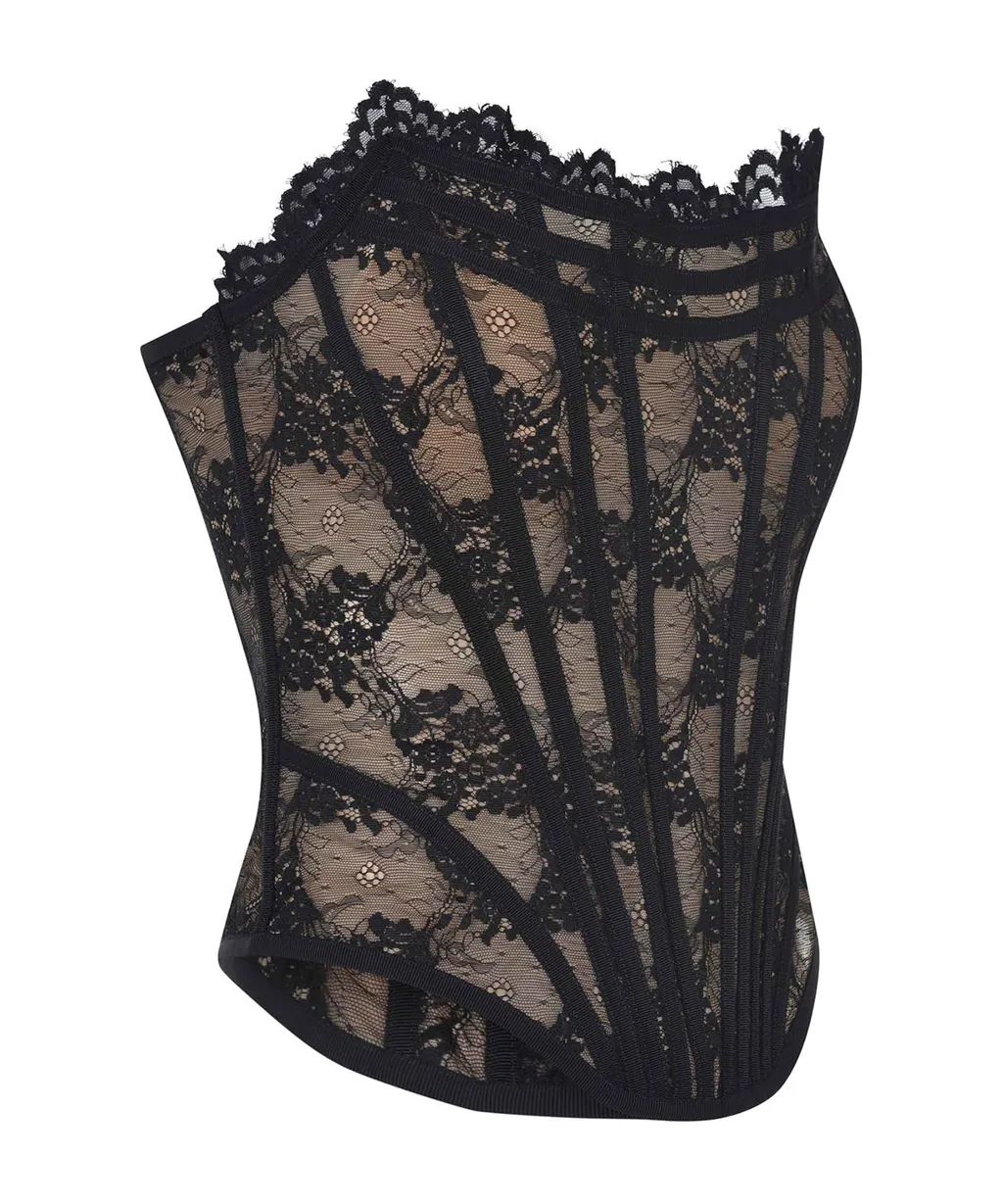 Lace Strapless Top