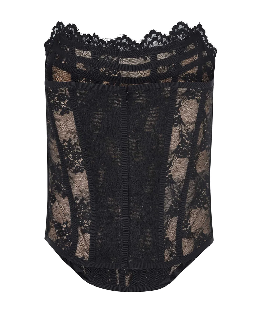 Lace Strapless Top