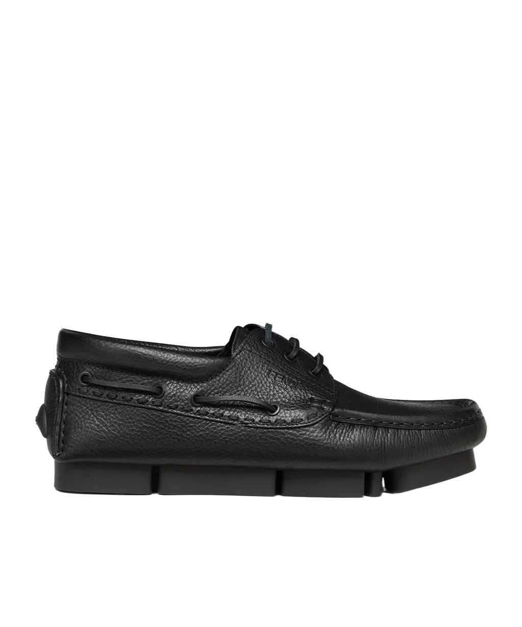 Black Leather Lace-Ups