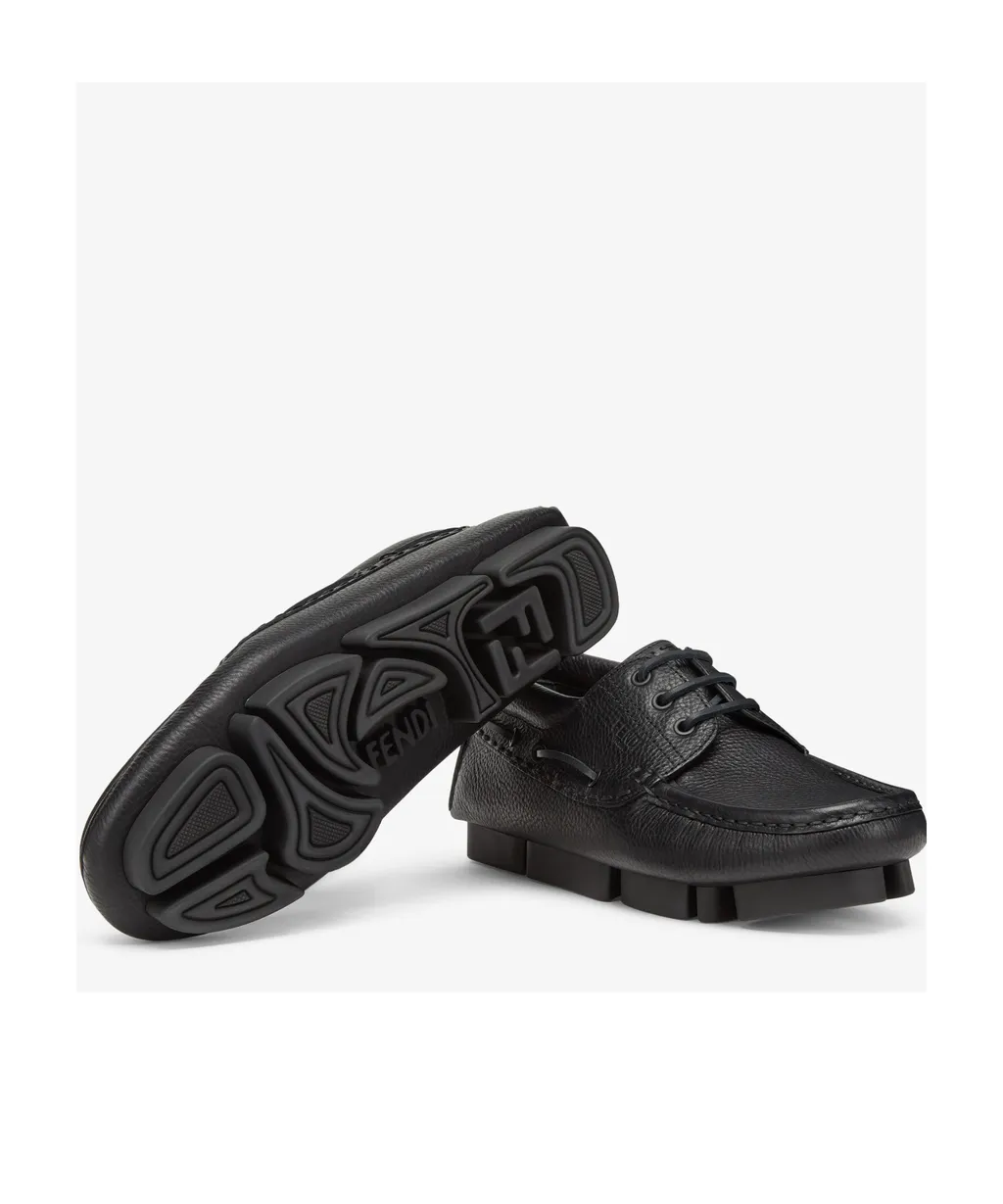 Black Leather Lace-Ups