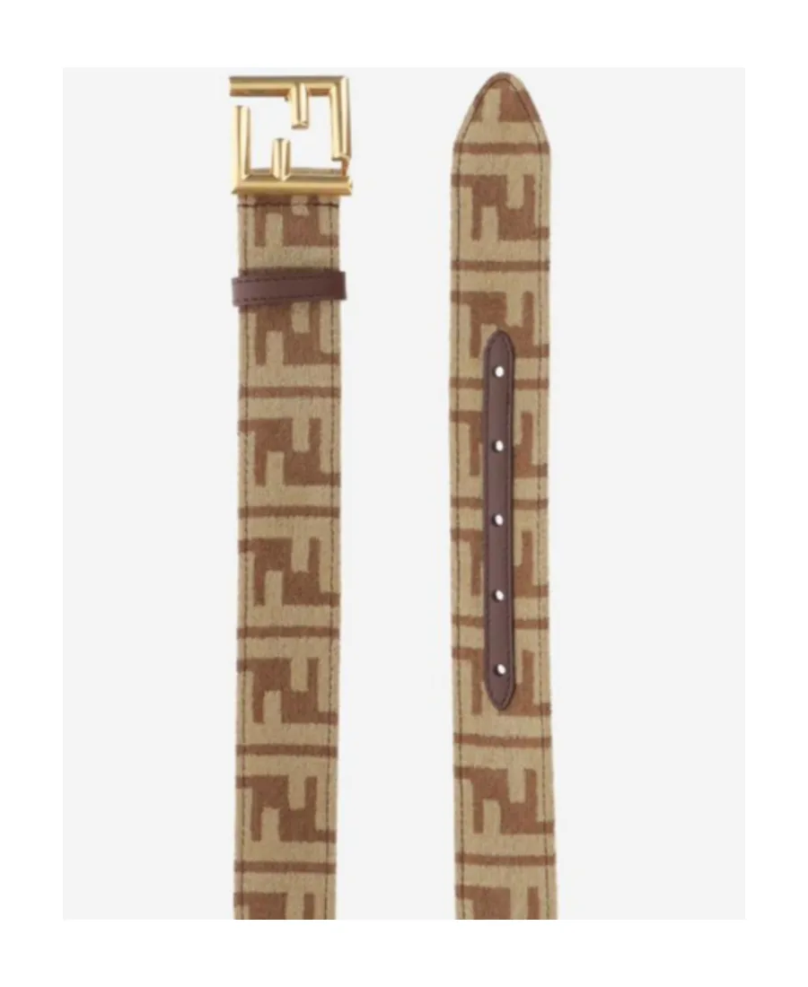 Logo Plaque Monogram Buckle Belt