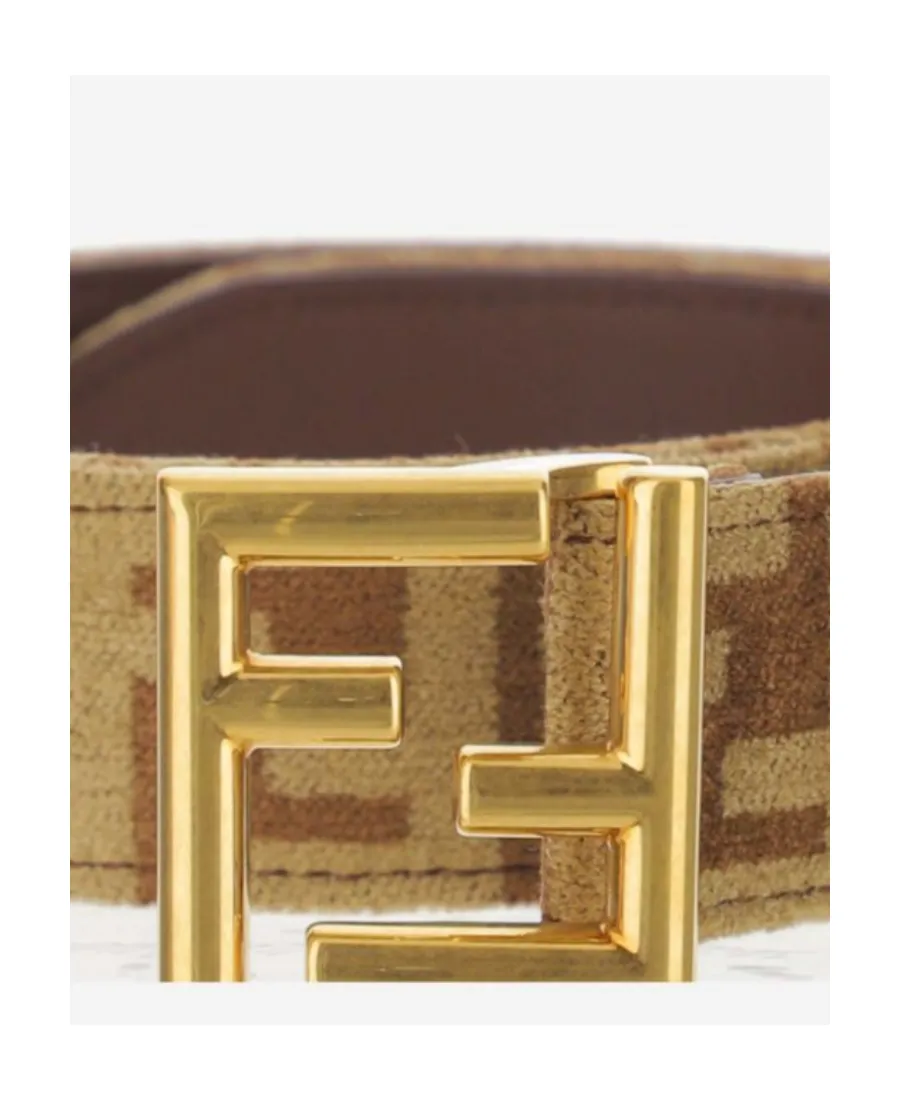 Logo Plaque Monogram Buckle Belt