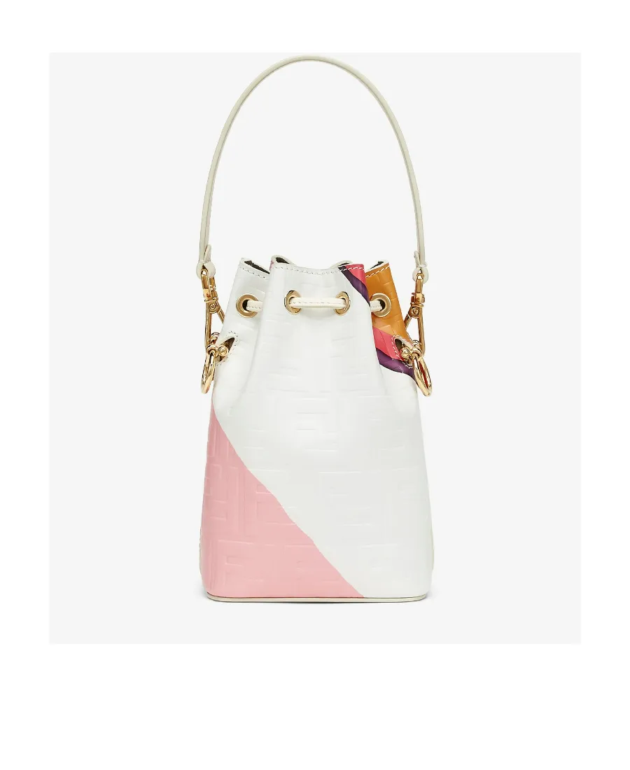 Leather Bag With Multicolour Print