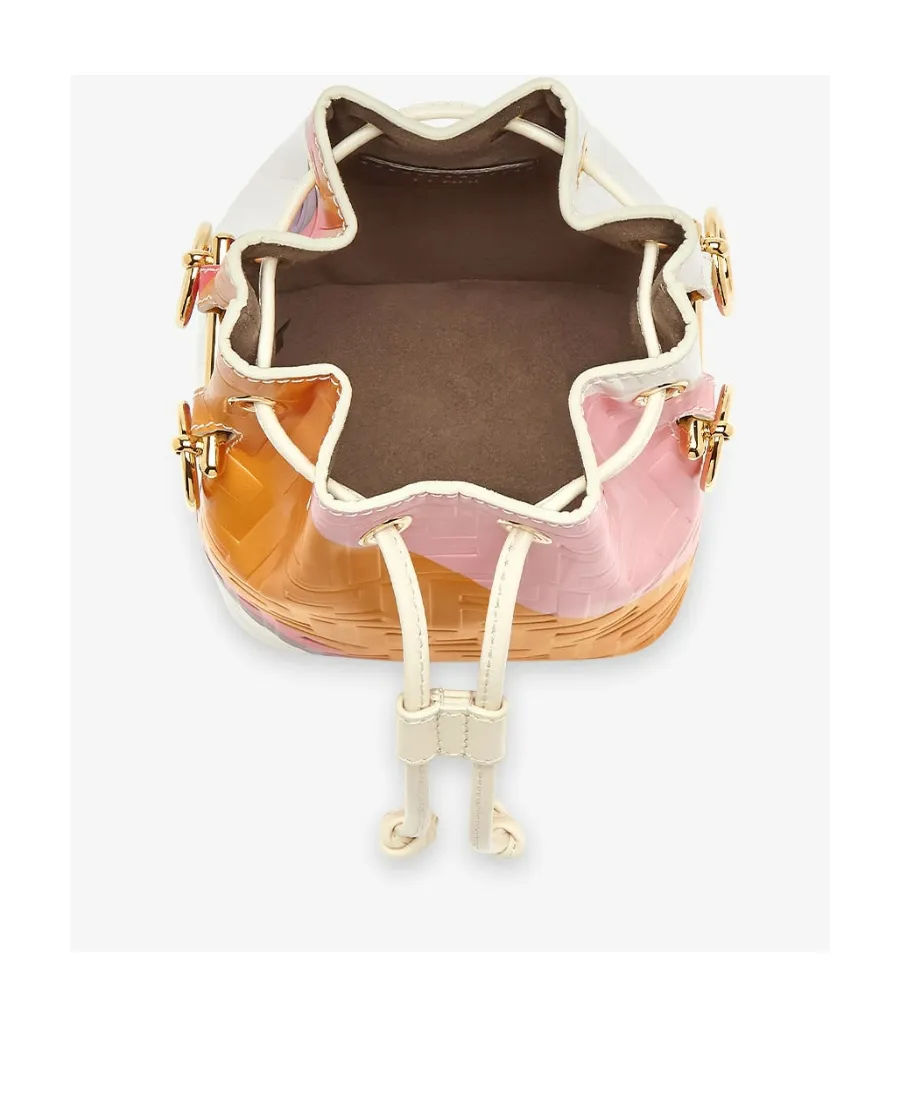 Leather Bag With Multicolour Print