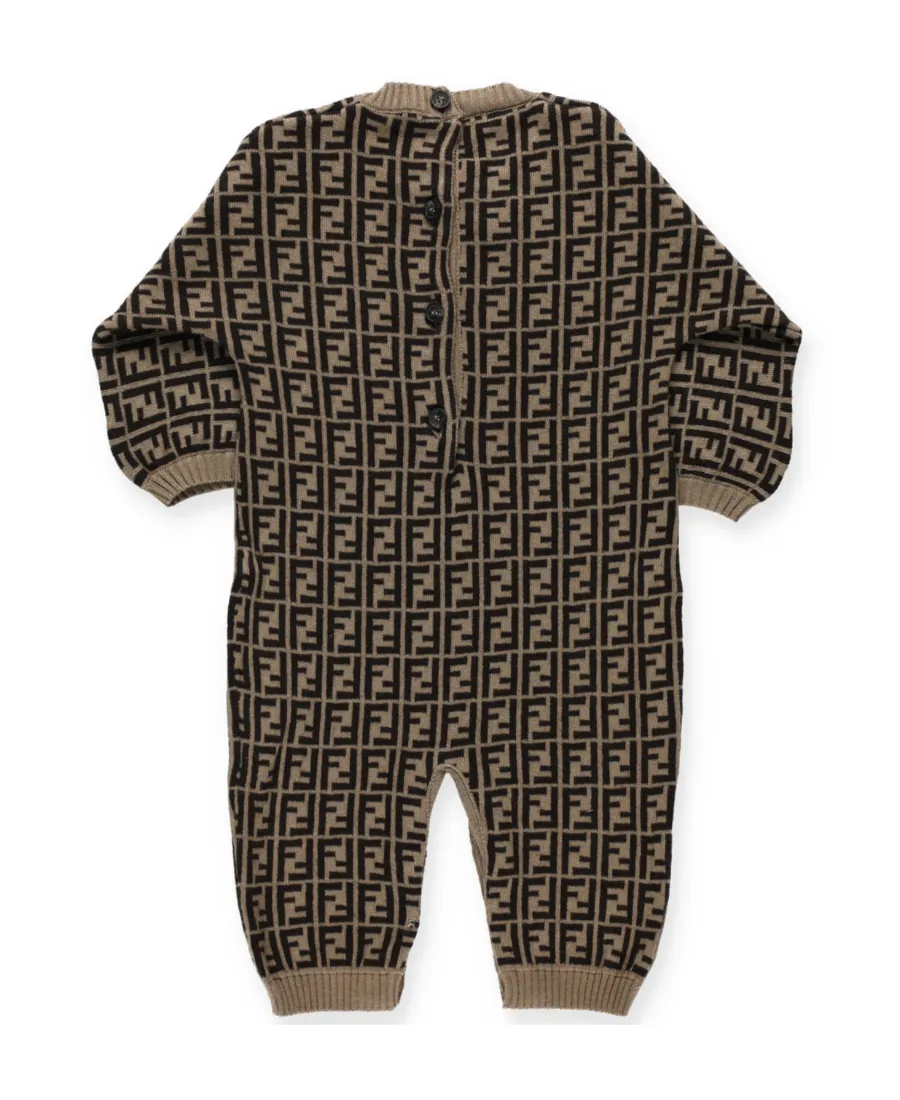 Ff Intarsia Knitted Playsuit