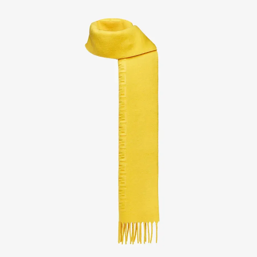 Logo Embossed Fringed Scarf