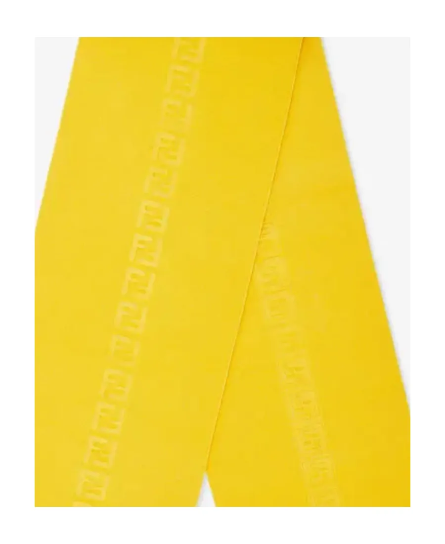 Logo Embossed Fringed Scarf