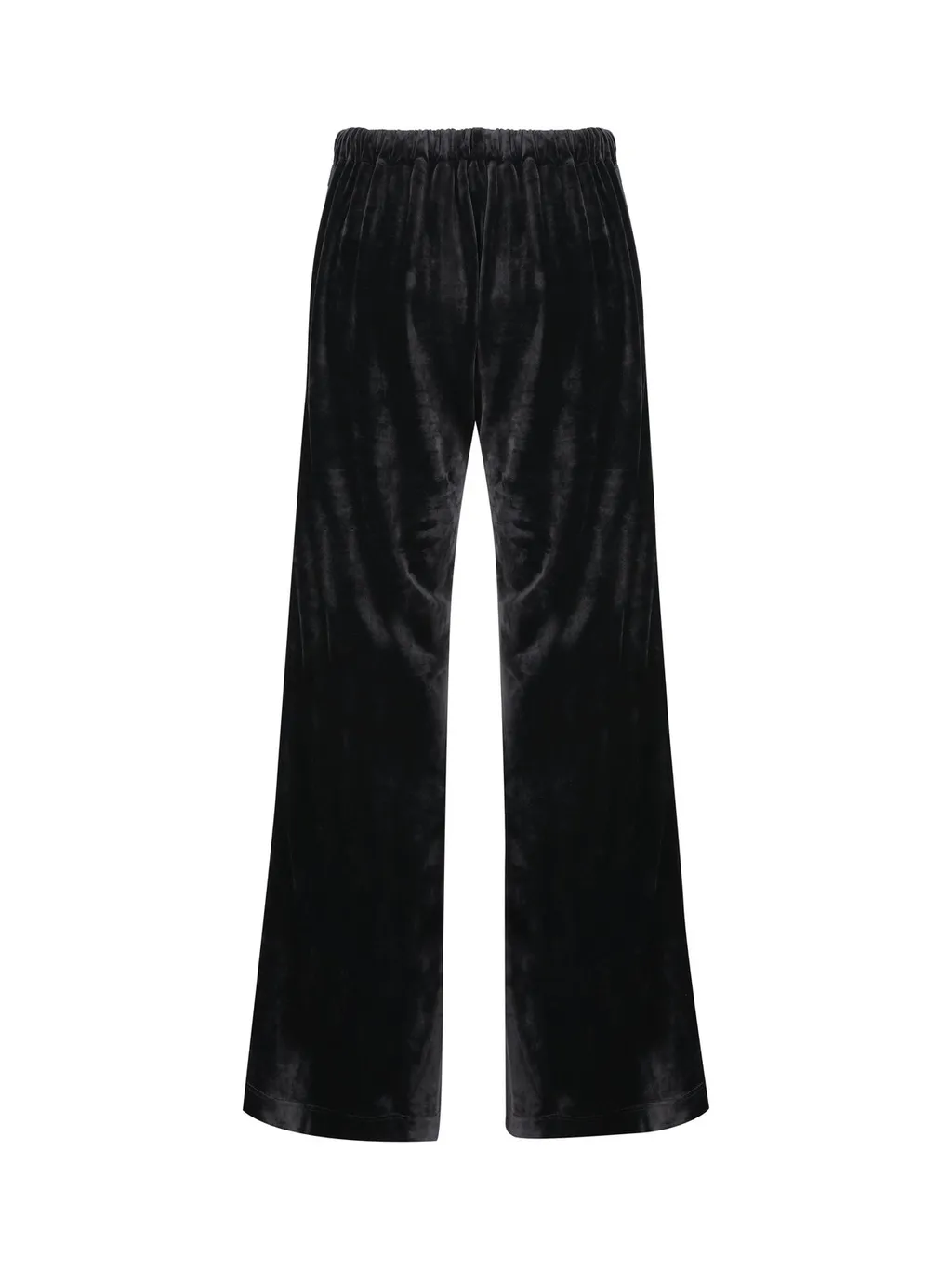Wide-Leg Drawstring Velvet Pants