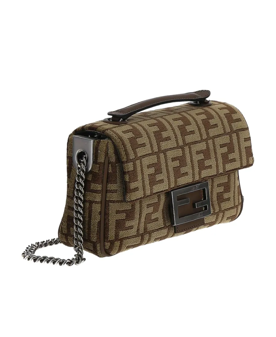 Baguette Monogram Jacquard Midi Shoulder Bag