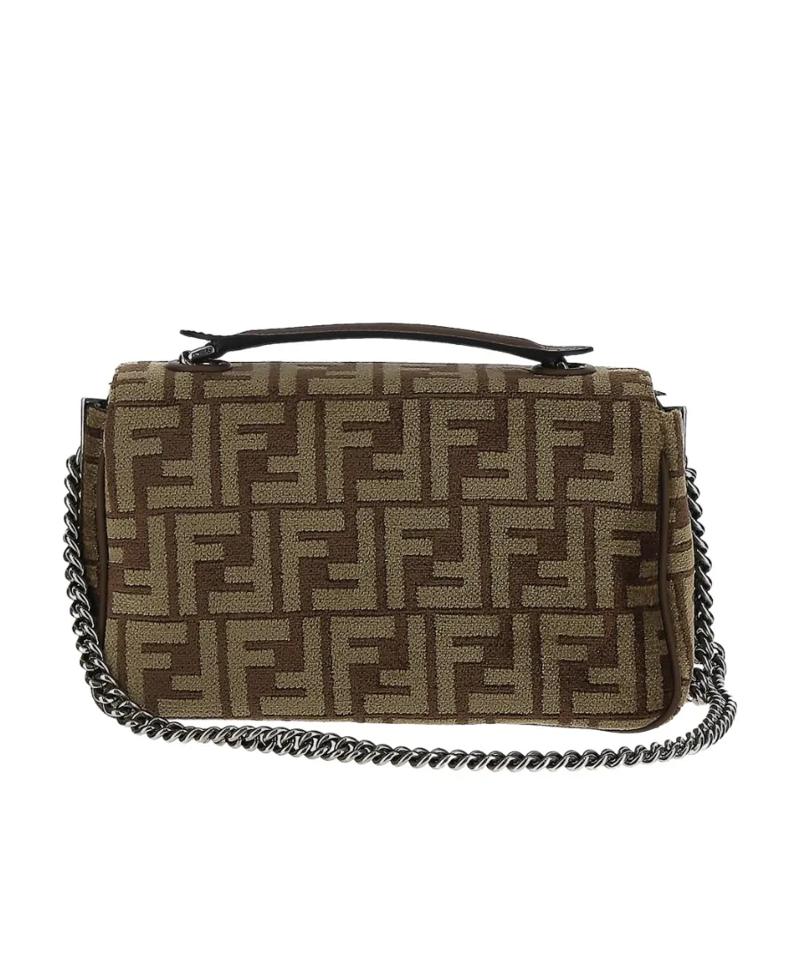 Baguette Monogram Jacquard Midi Shoulder Bag