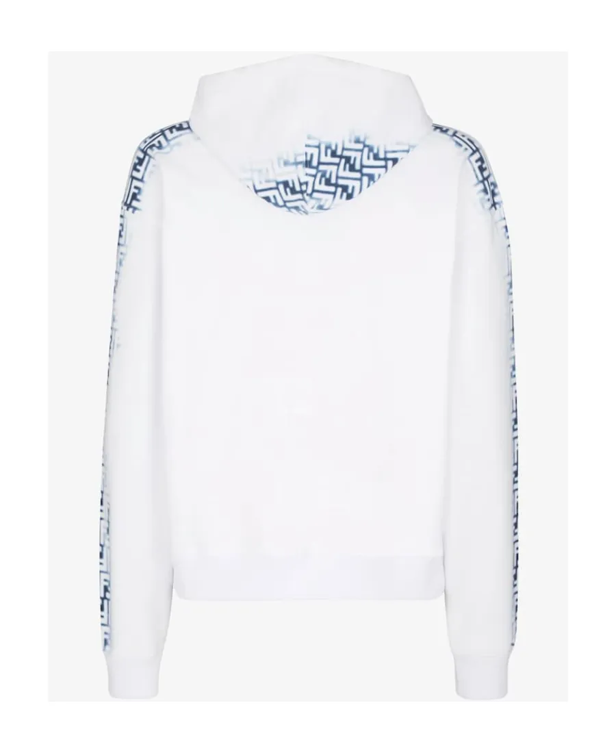 Ff Motif Printed Drawstring Hoodie