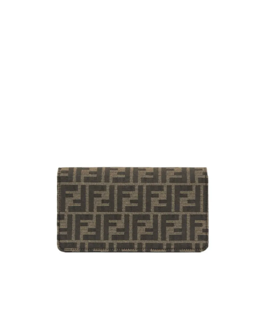 Baguette Ff Jacquard Chain-Linked Wallet