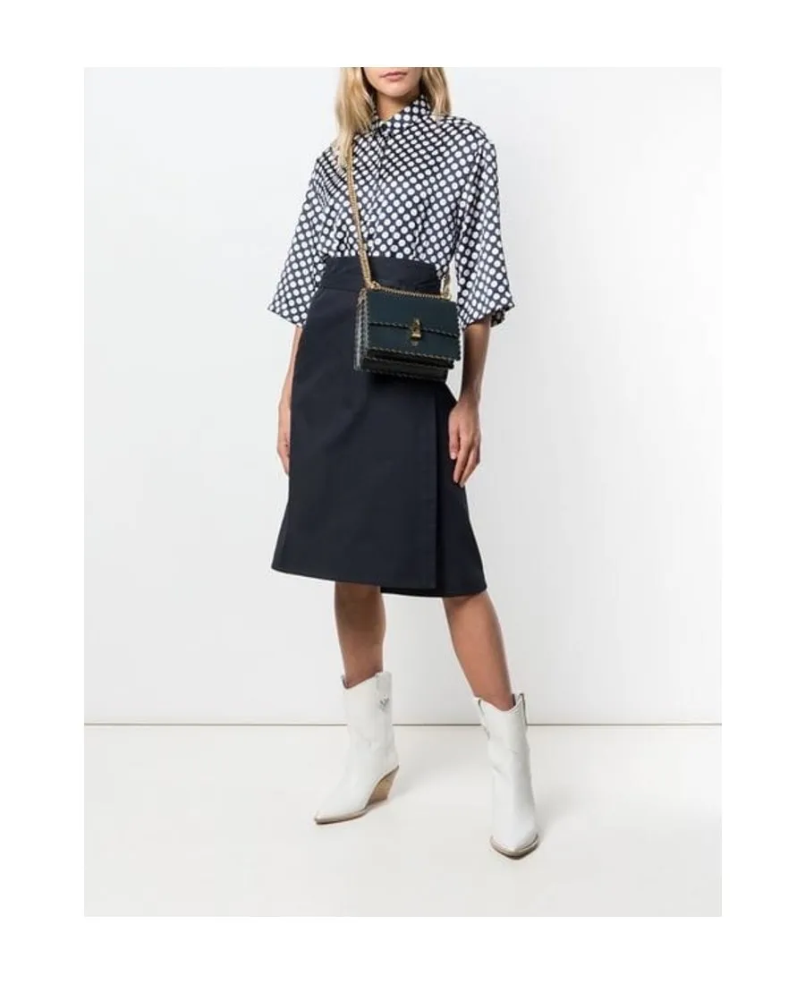 Kan I Fan Leather Shoulder Bag