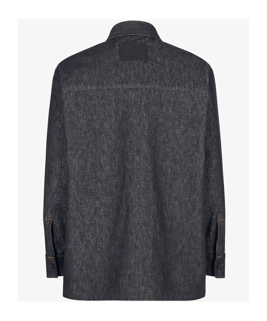 Long Sleeved Buttoned Denim Jacket