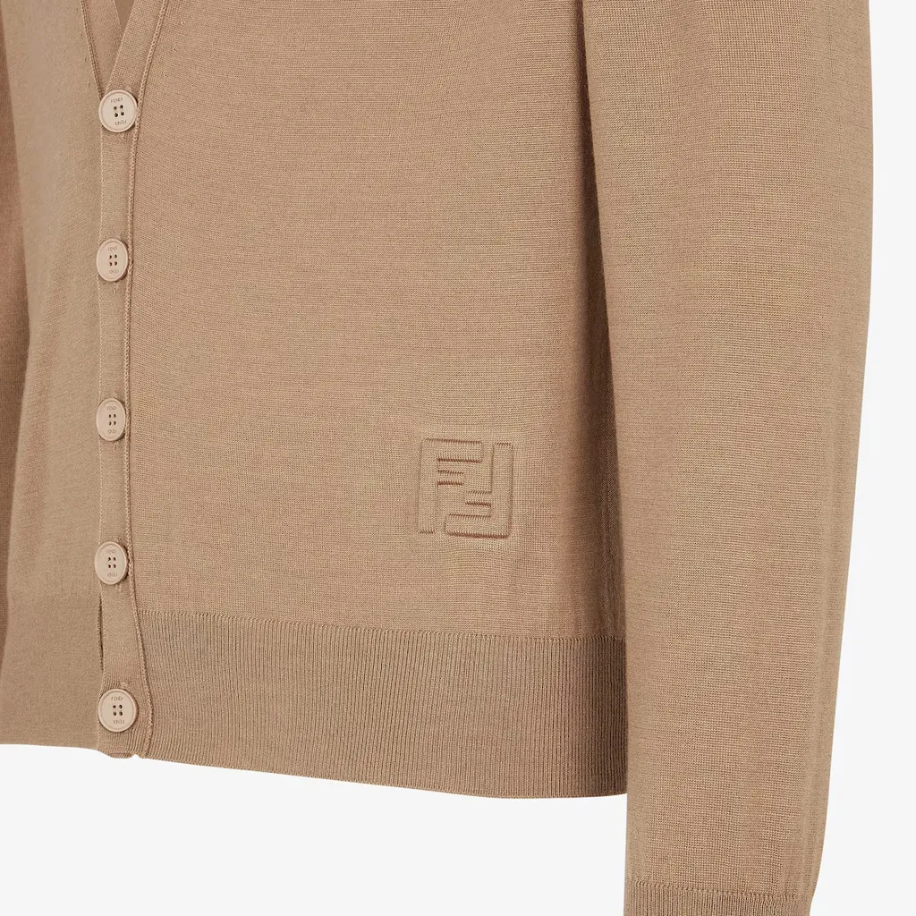 V-Neck Buttoned Knitted Cardigan