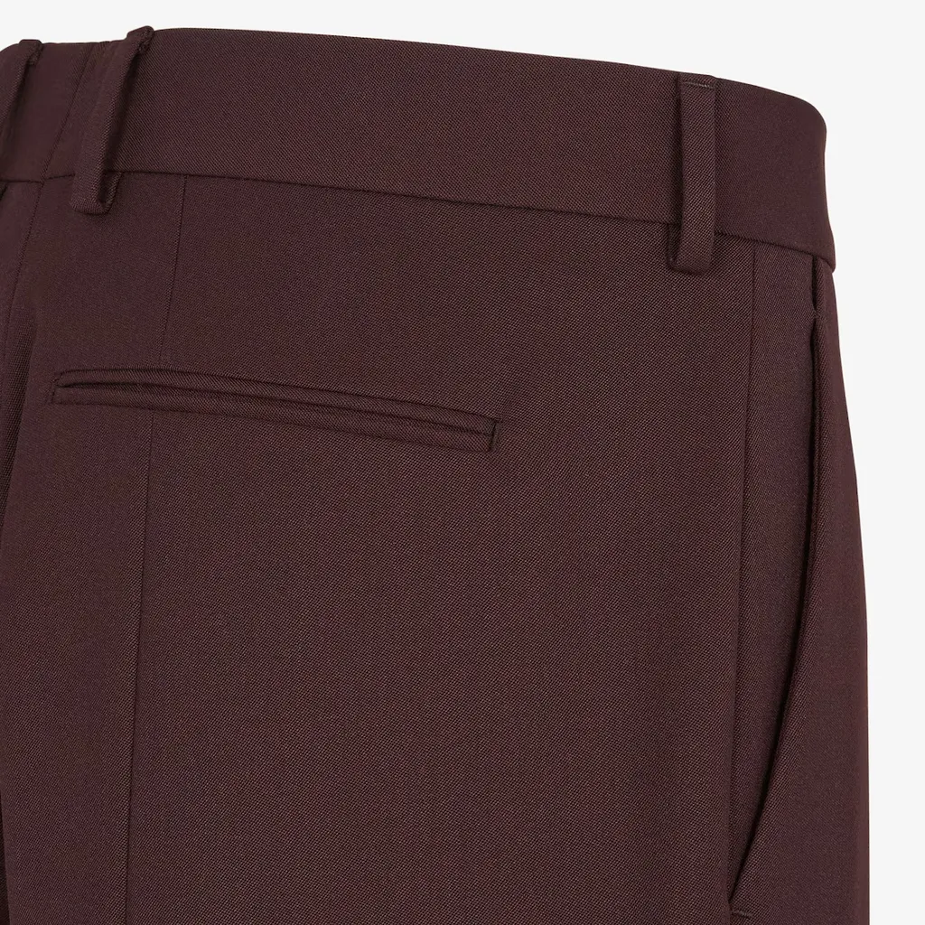 Burgundy Wool Trousers