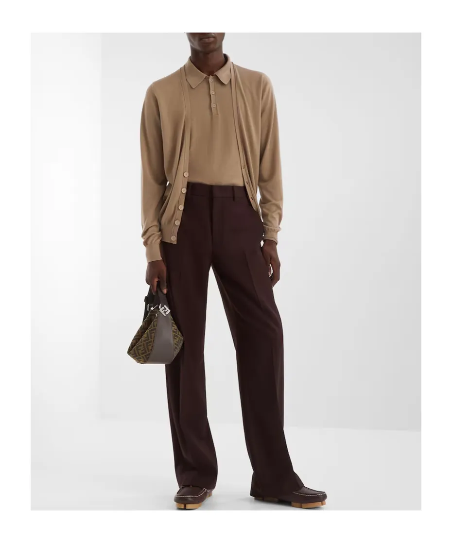 Burgundy Wool Trousers