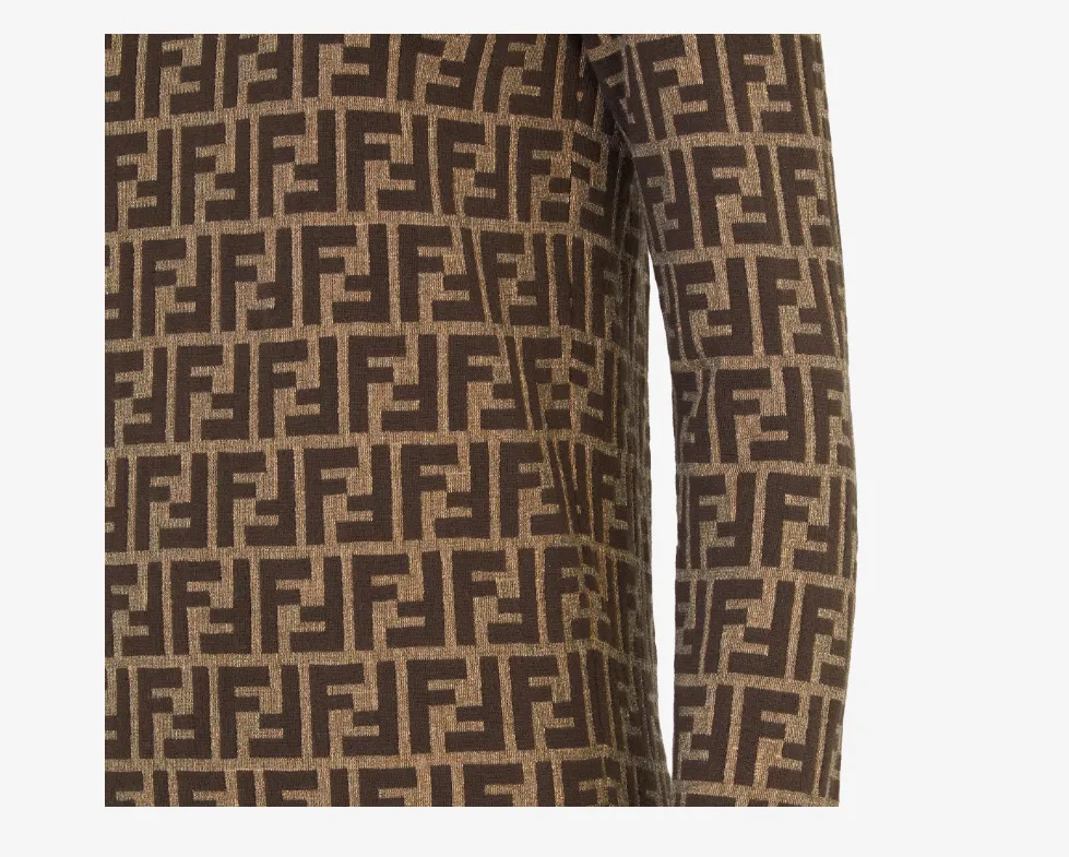 Monogrammed Long-Sleeve Dress