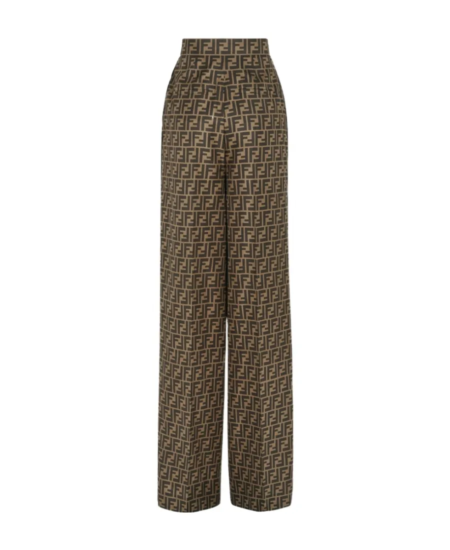 Allover Ff Printed Straight-Leg Pants