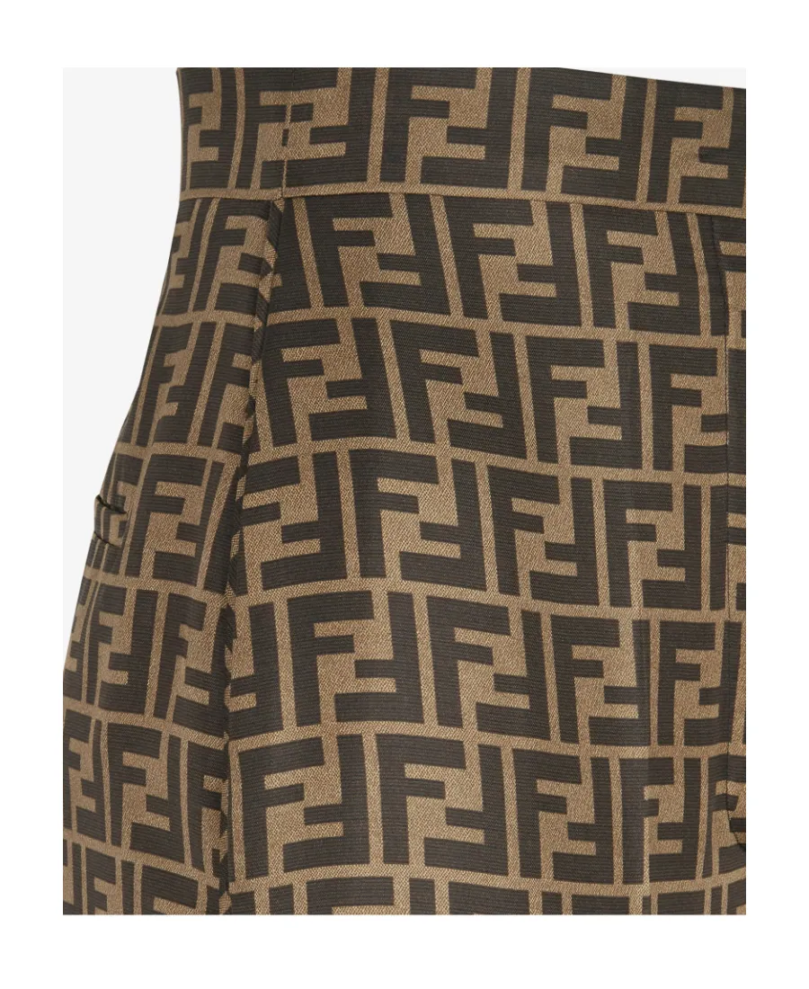 Allover Ff Printed Straight-Leg Pants