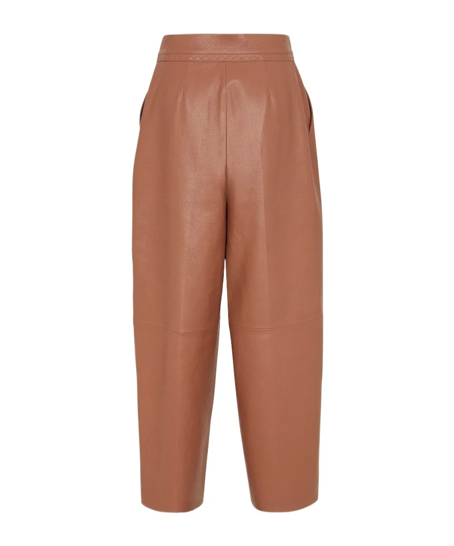Stitch Detailed Wide-Leg Trousers