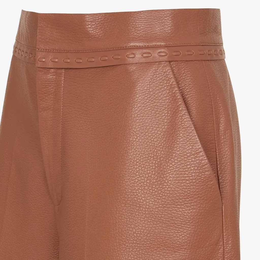 Stitch Detailed Wide-Leg Trousers