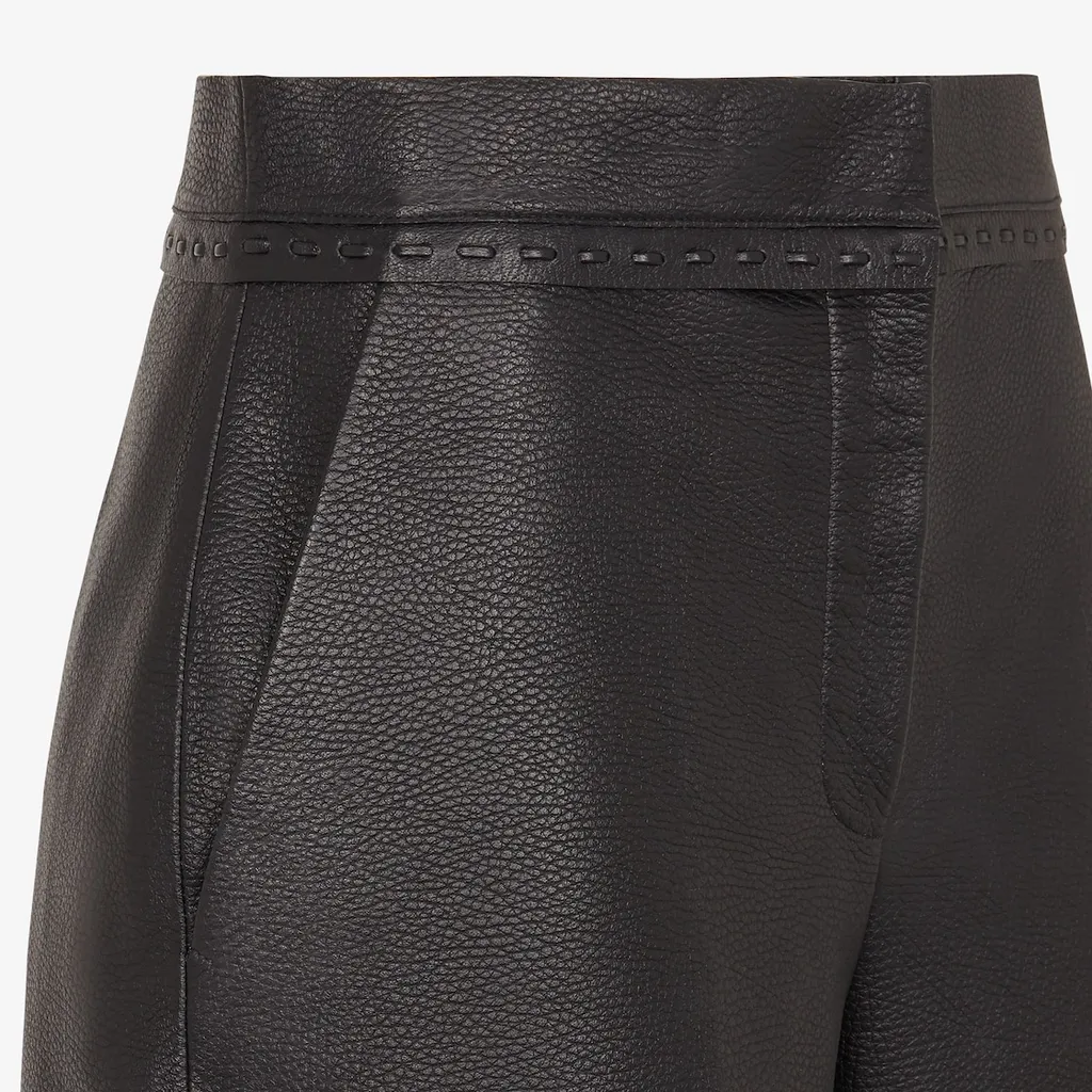 Black Leather Shorts