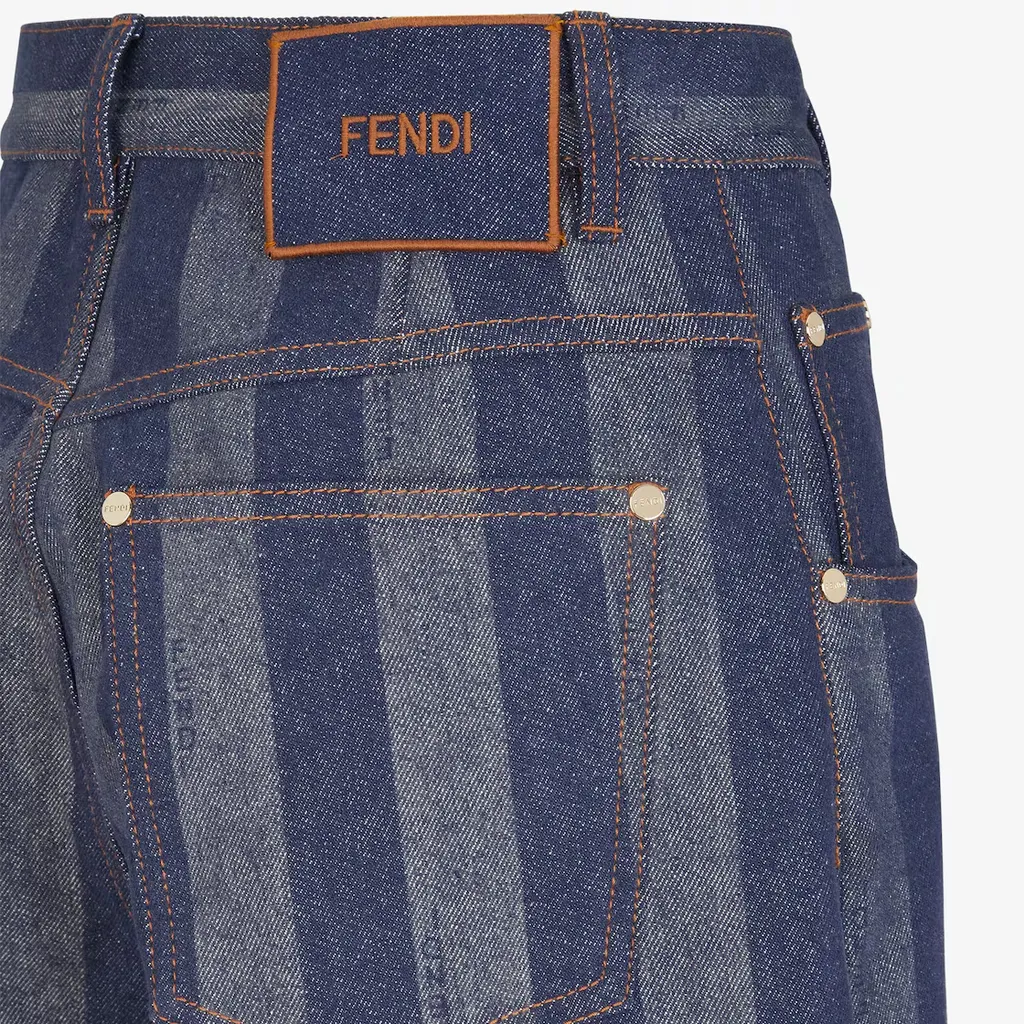 Blue Pequin Denim Trousers