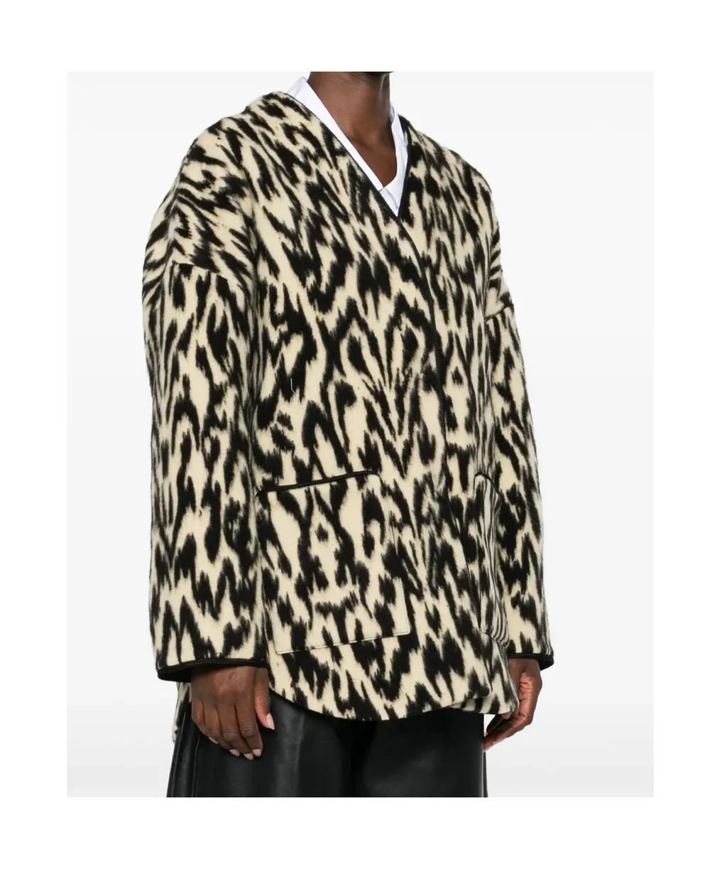 Animal-Print Coat
